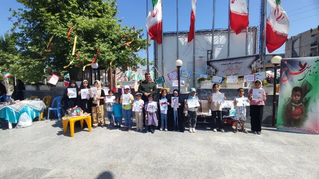 آمل | کودکان پرواز «کبوتران سرخ» از آسمان آمل برای همدلی با کودکان غزه