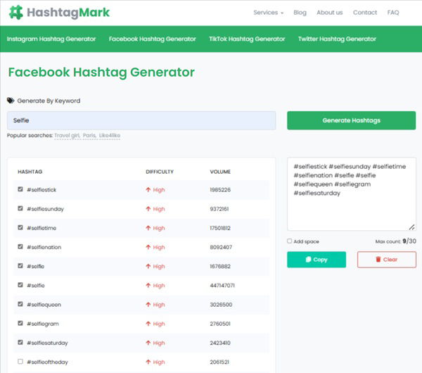 Facebook Hashtag Generator