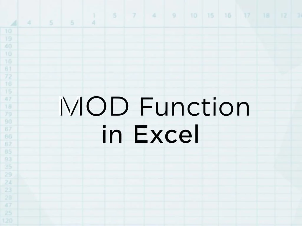 توضیح تابع MOD در اکسل