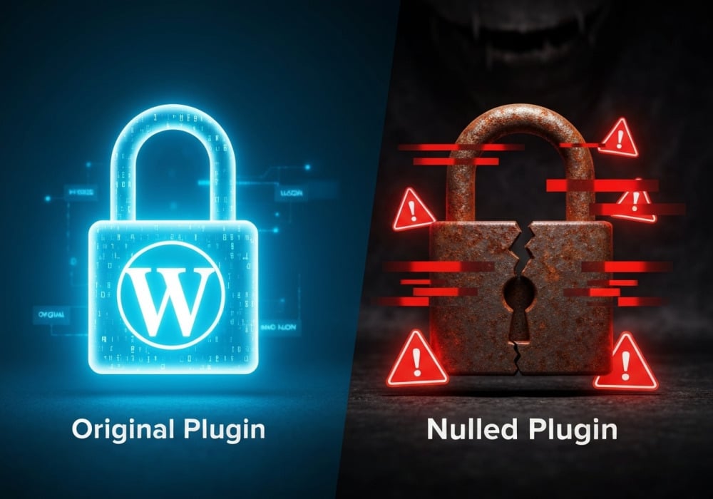 چگونه یک افزونه نال شده (Nulled) می‌تواند کل زحمات شما را نابود کند؟