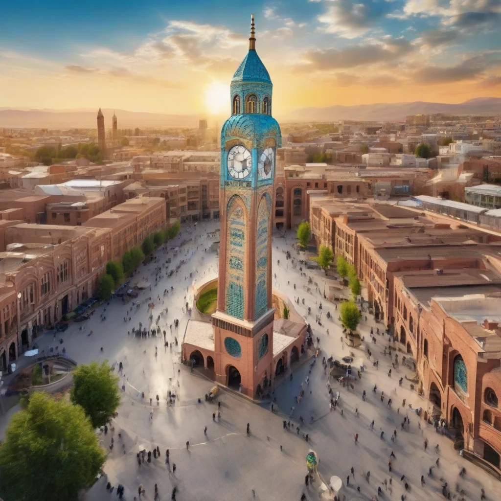 معماری میدان تاریخی ساعت تبریز - راهنمای جامع و کامل