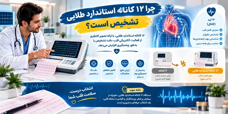 تفاوت دستگاه نوارقلب 12 کاناله و 3 کاناله